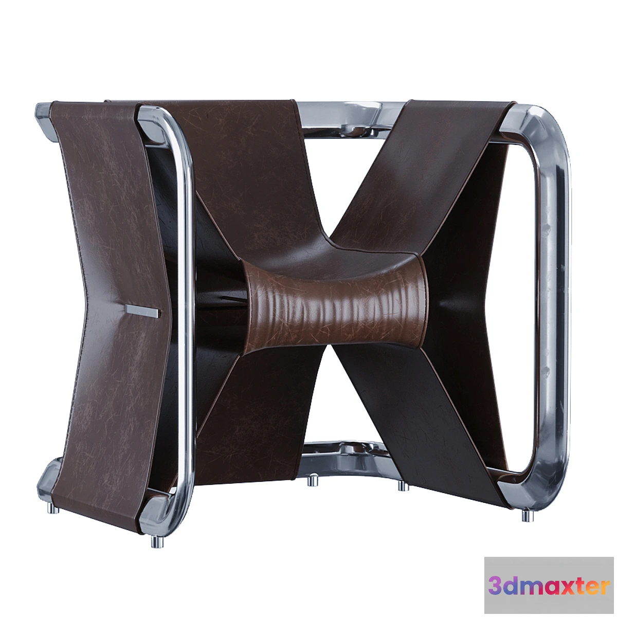 1421260 - M Chair Fauteuils RILUC Acier Cuir MOM 3D Max