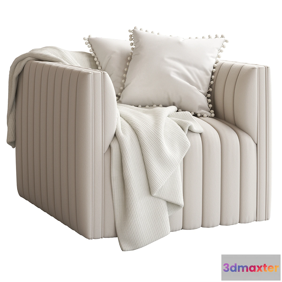 1424604 - Coco Republic Victor Swivel Chair1 3D Max