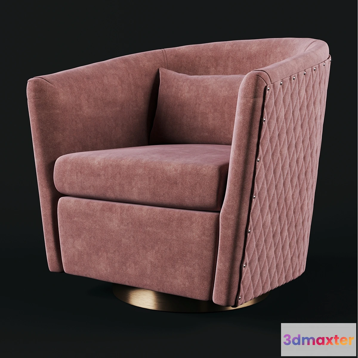 1431086 - Clara Swivel Barrel Chair 3D Max