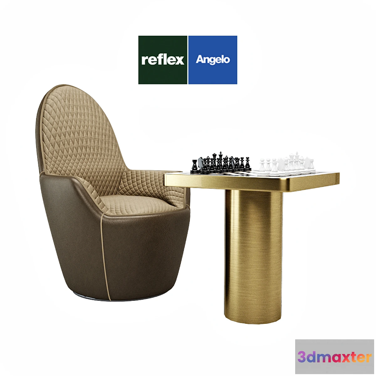 1432254 - Reflex Angelo Swan Poltrona & Tau Scacchi 3D Max