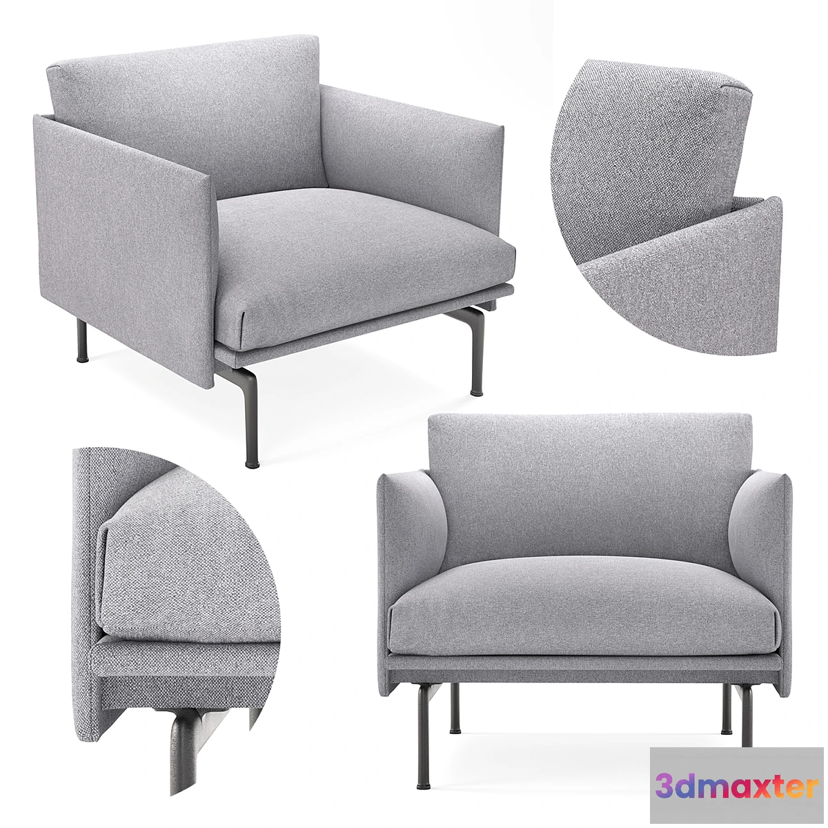 1432762 - Muuto Outline Studio Chair 3D Max