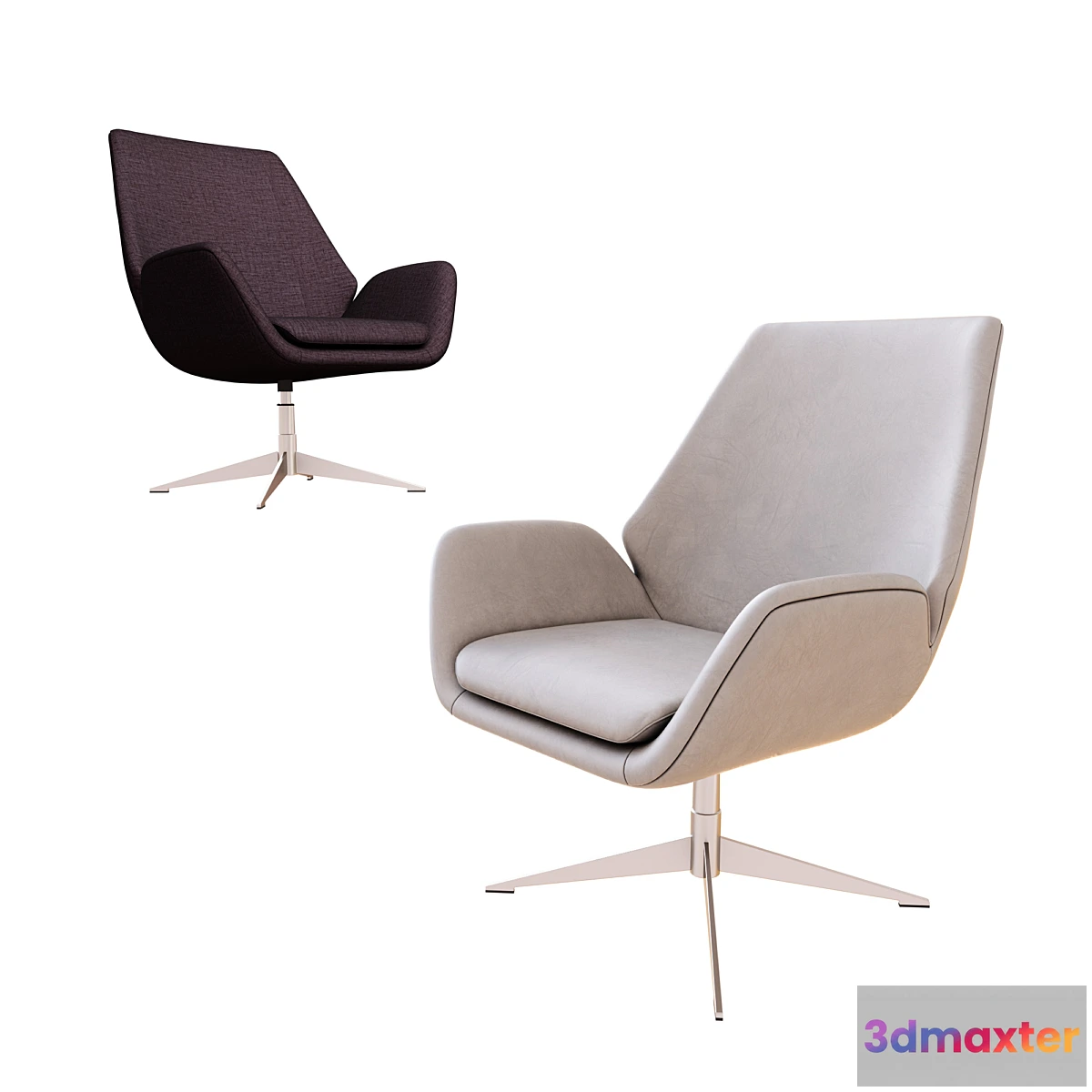 1435728 - Conexus Mid Back Upholstered Lounge Chair 3D Max