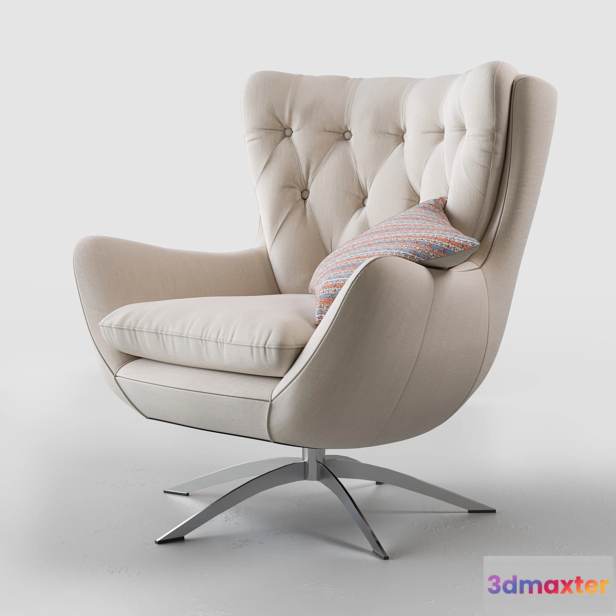 1439954 - WELLS UPHOLSTERED SWIVEL ARMCHAIR 3D Max