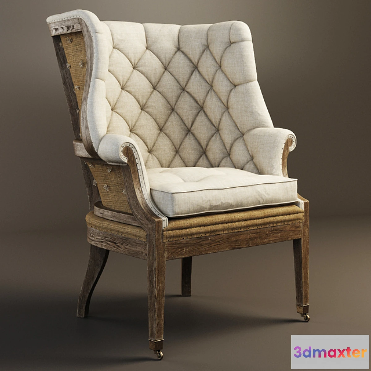 1442742 - RESTORATION HARDWARE - Deconstructed 19th C. English Wing Chair 3D Max