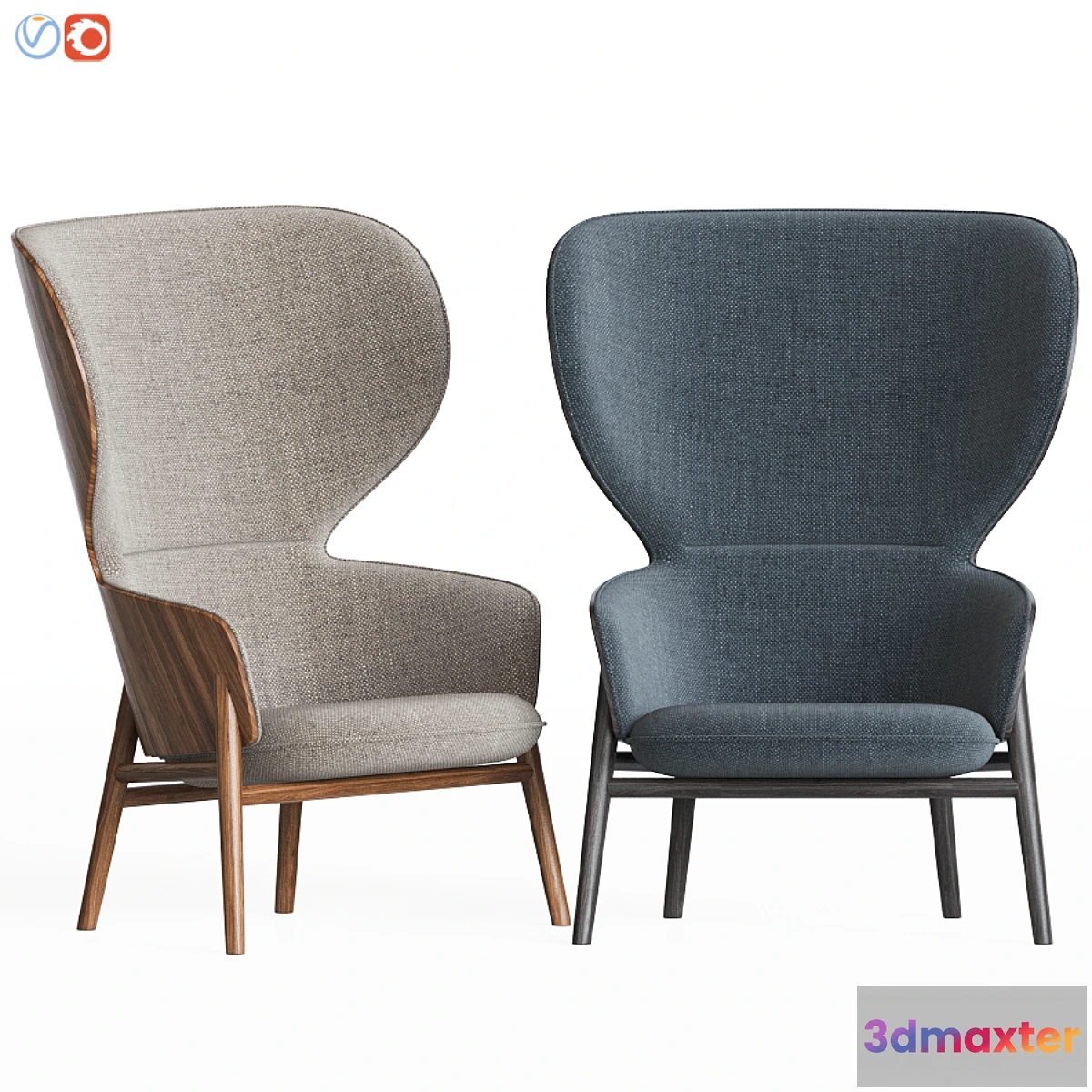 1444994 - Hygge High Back Rocking Chair 3D Max