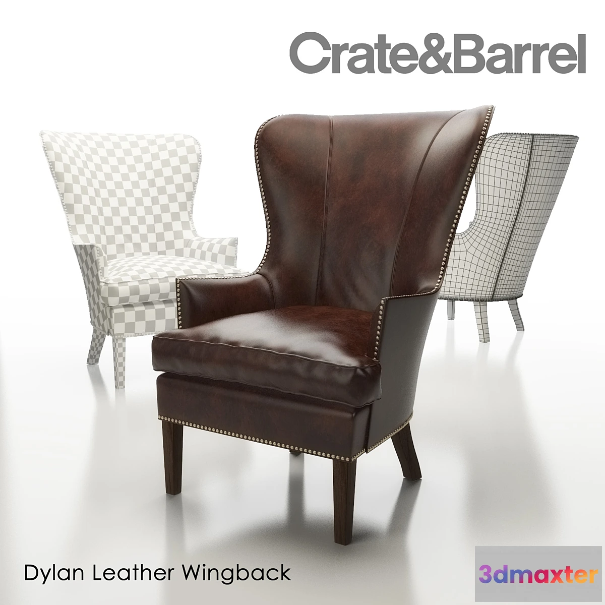 1445744 - DYLAN Leather Wingback Chair 3D Max