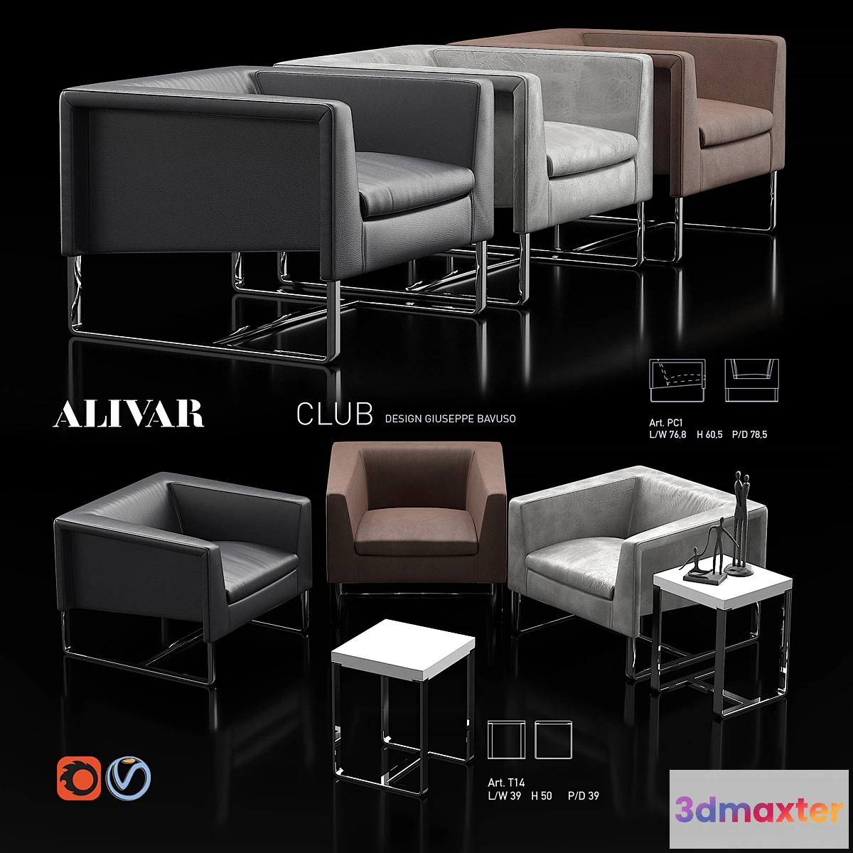 1448228 - Alivar Club set 3D Max