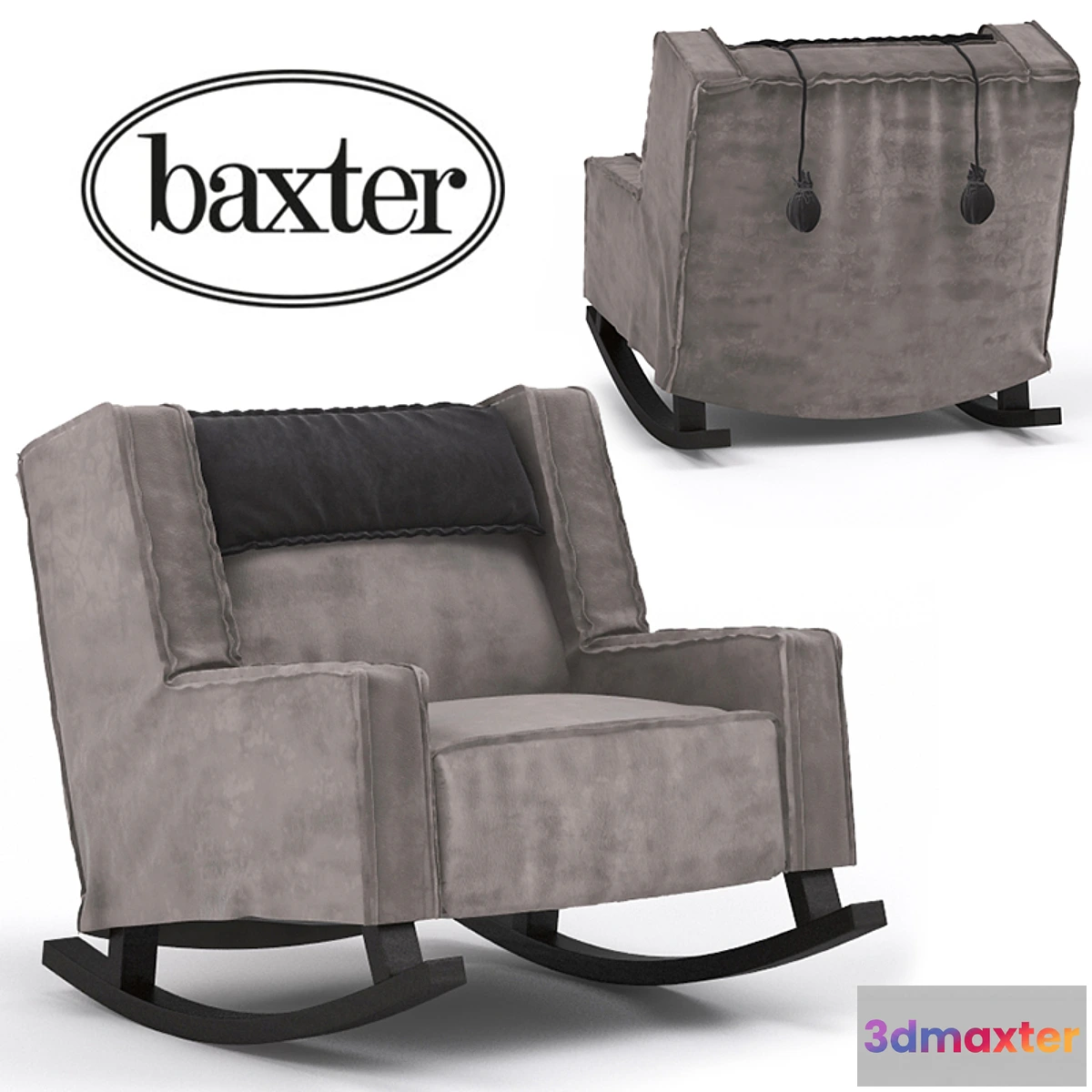 1449644 - Armchair Rocking Housse from Baxter 3D Max
