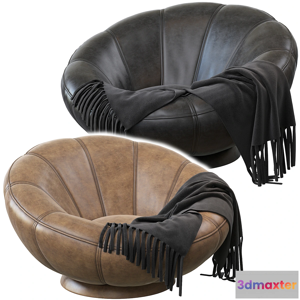 1453672 - Performance Everyday Velvet Gray Groovy Swivel Chair 3D Max