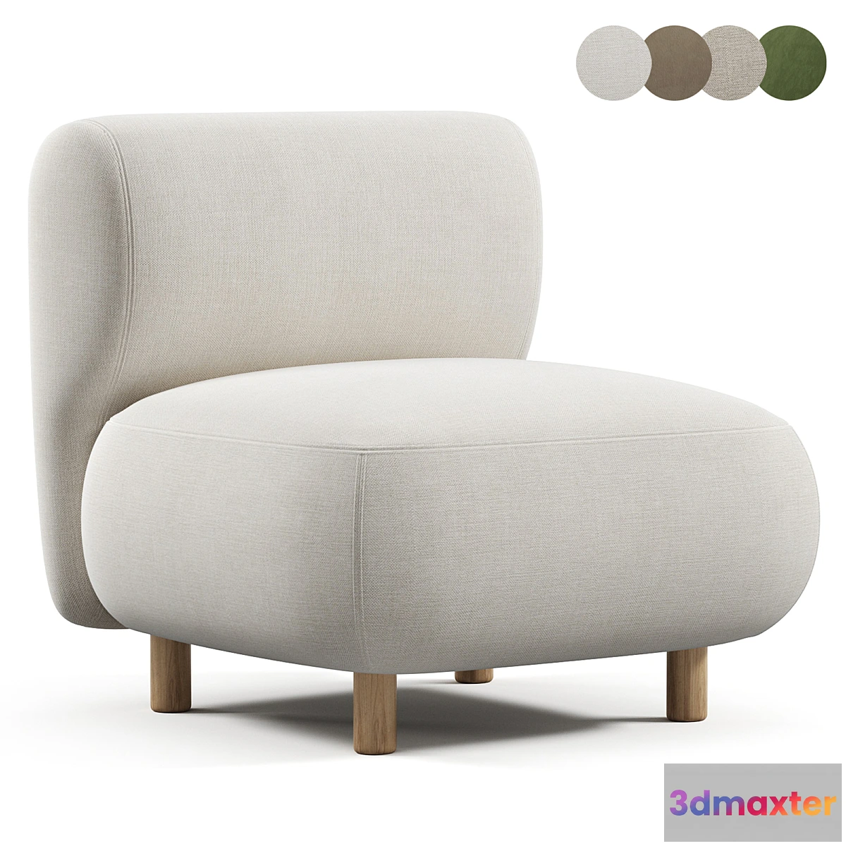 1459112 - Chair Pipel Bucle White 3D Max