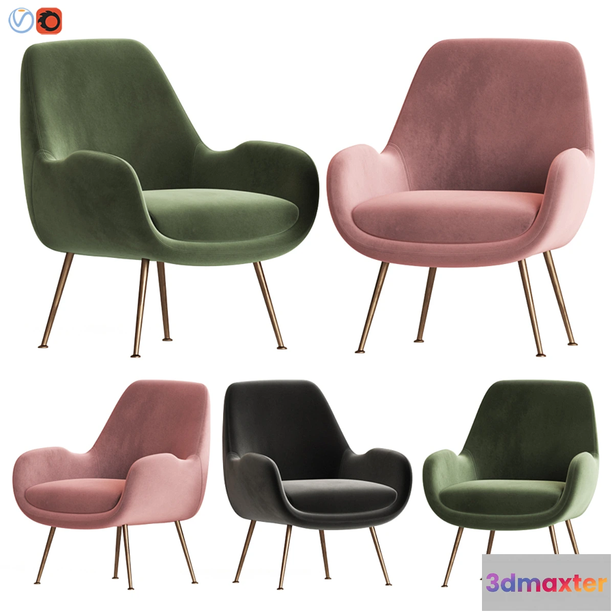 1463808 - Moby Accent Chair Made 3D Max