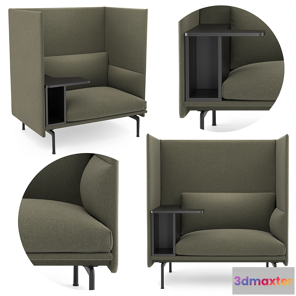 1464534 - Muuto Outline Highback Work 3D Max