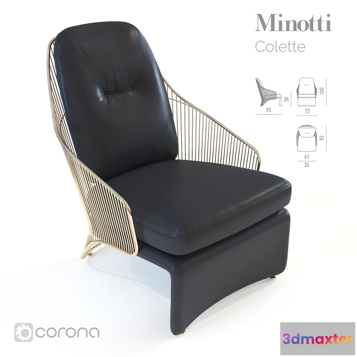 1468508 - Minotti Colette 3D Max
