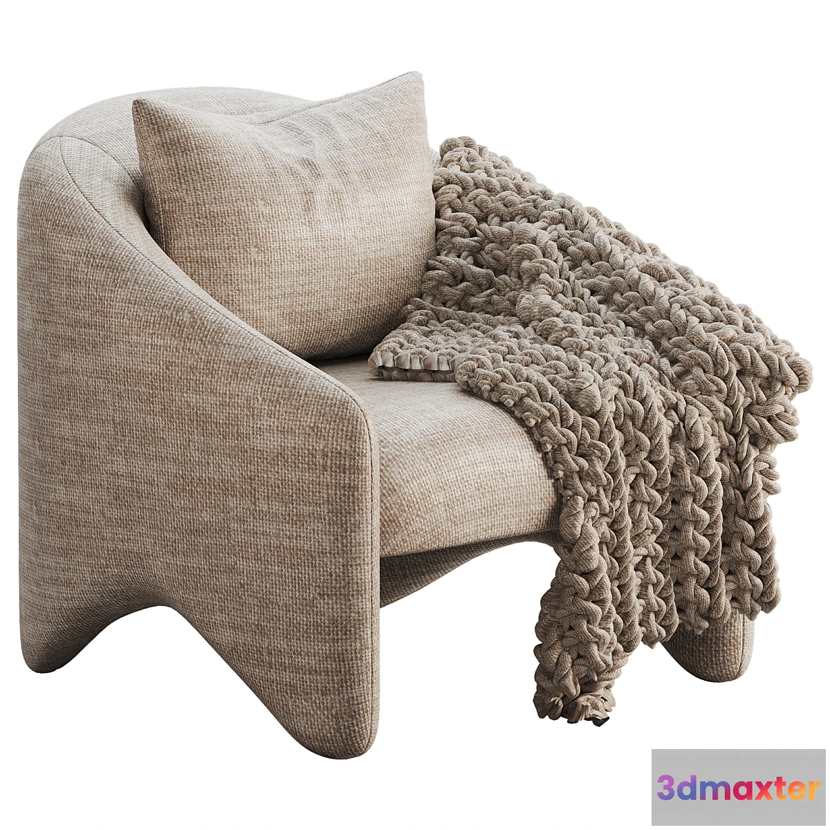 1472254 - Modrest Halton Accent Chair 3D Max