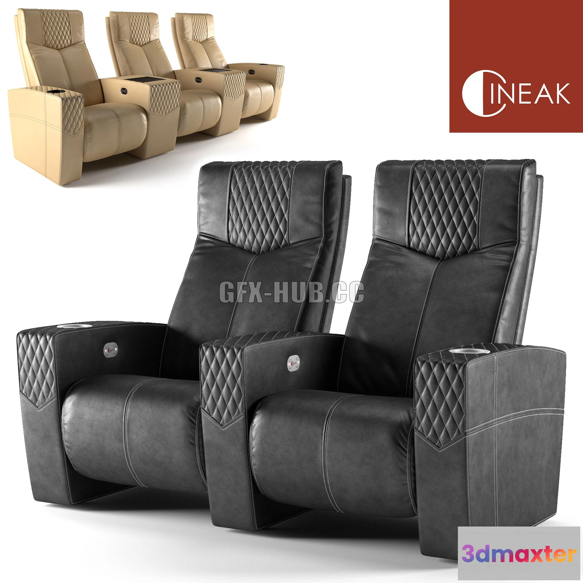 1541297 - Cineak ferrier seating 3D Max