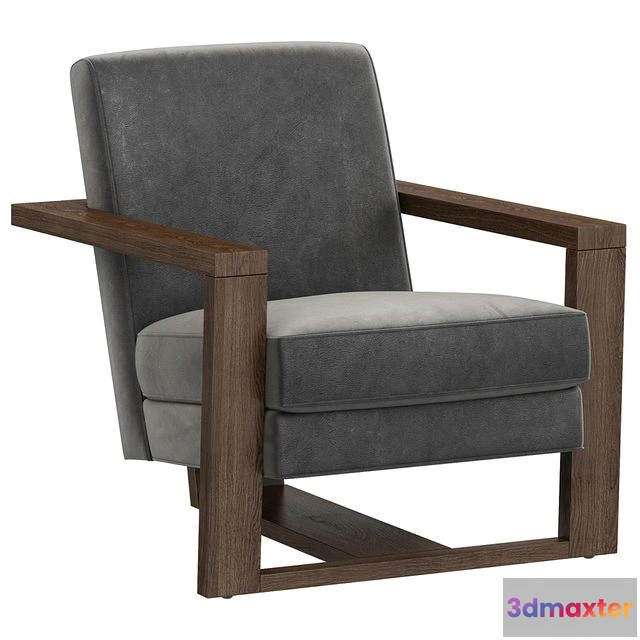 1544545 - Restoration Hardware Roger Leather Chair 3D Max