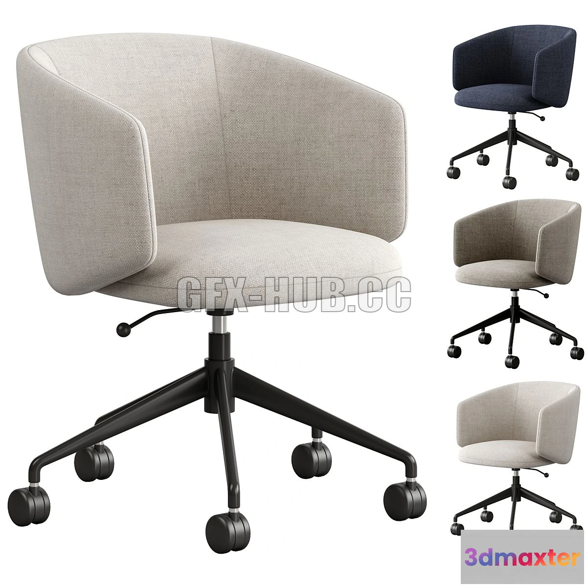 1546485 - Crescent Swivel Chair 3D Max