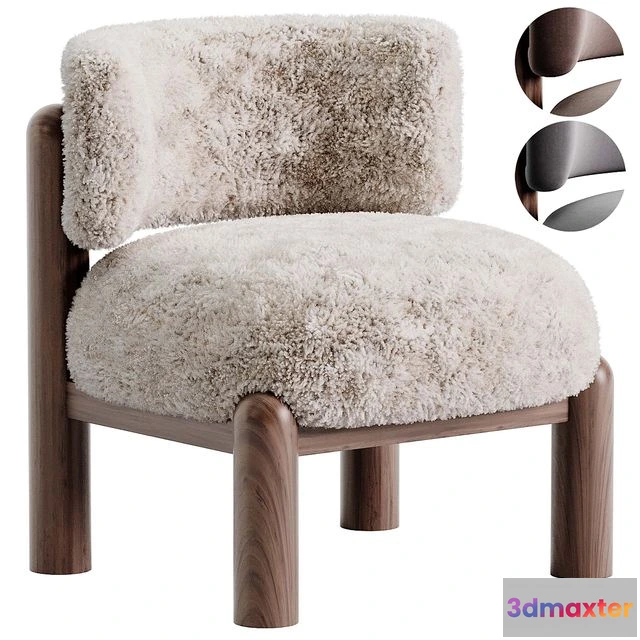 1547321 - Harper Shearling Accent Chair 3D Max