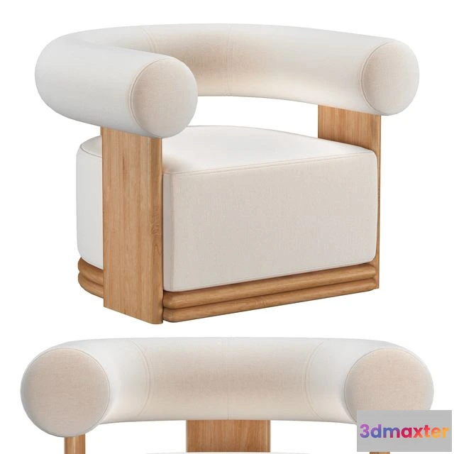 1548299 - BONDI TEAK SWIVEL LOUNGE CHAIR 3D Max