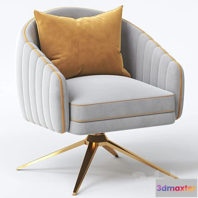 1550187 - Roar Rabbit Pleated Swivel Chair 3D Max