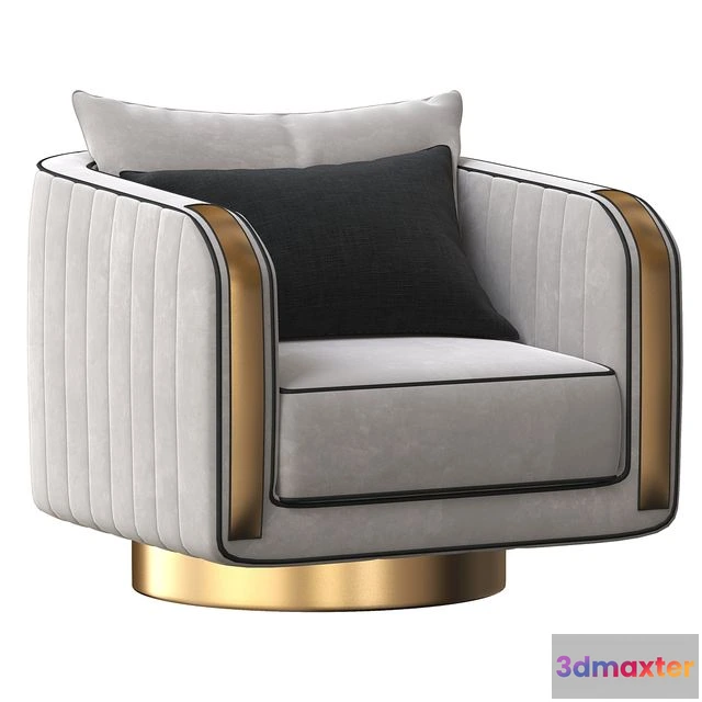 1552999 - Arcahorn SWIVEL ARMCHAIR 3D Max