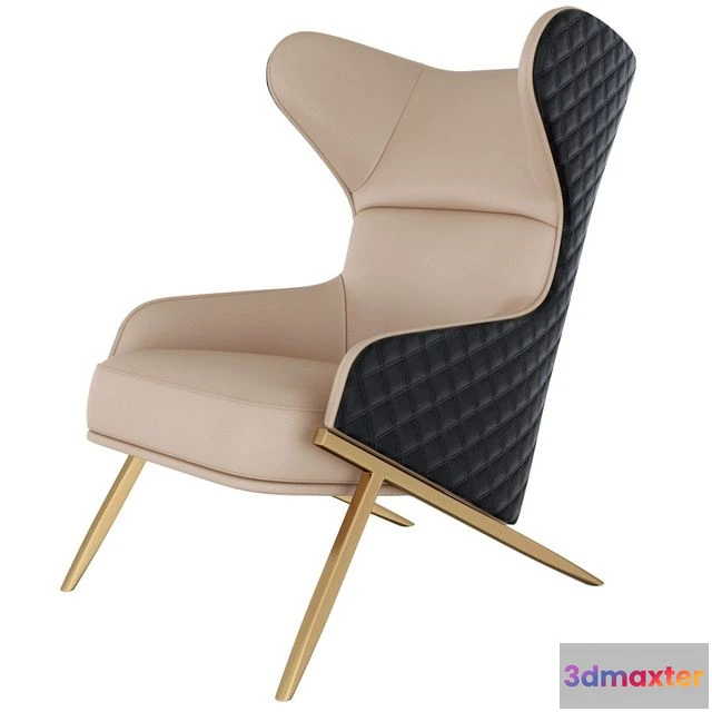 1554051 - DON VITO ARMCHAIR ORANGE 3D Max