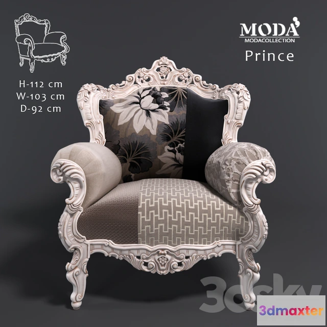 1558927 - Prince armchair by Modacollection 3D Max