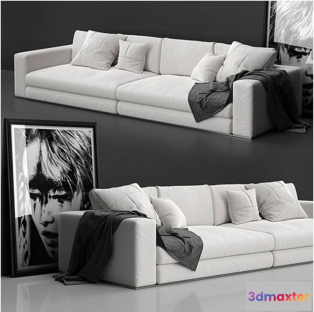 1564660 - Minotti Hamilton (sofa with decor) 3D Max