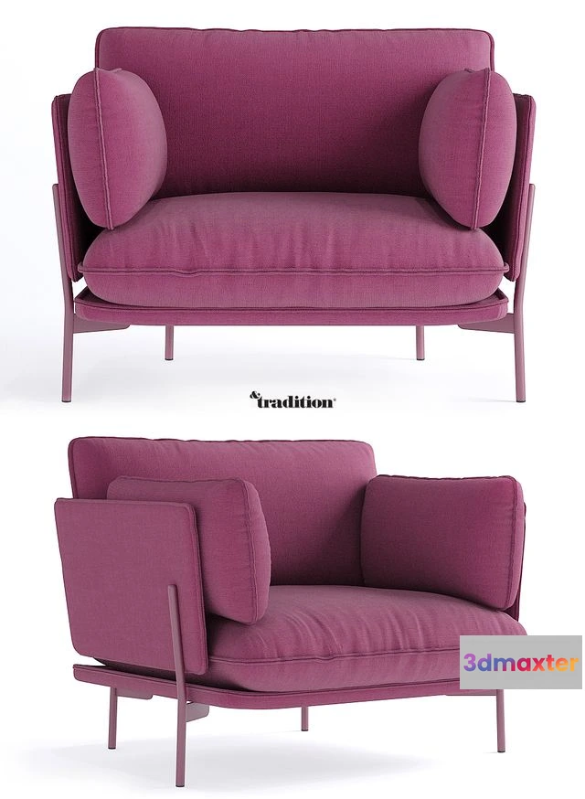 1566288 - Andtradition cloud chair 3D Max