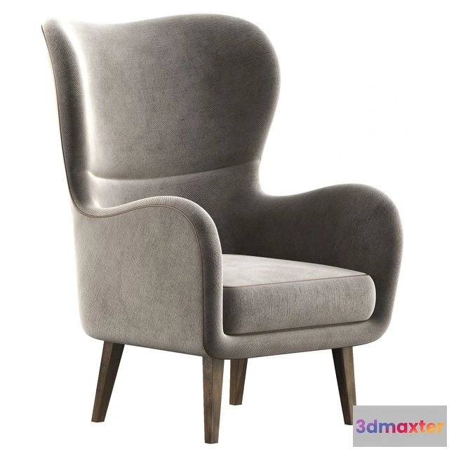 1567976 - Oday 27 5 W Wingback Chair 3D Max