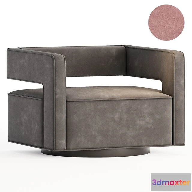 1569210 - Booth Performance Velvet Swivel Armchair 3D Max