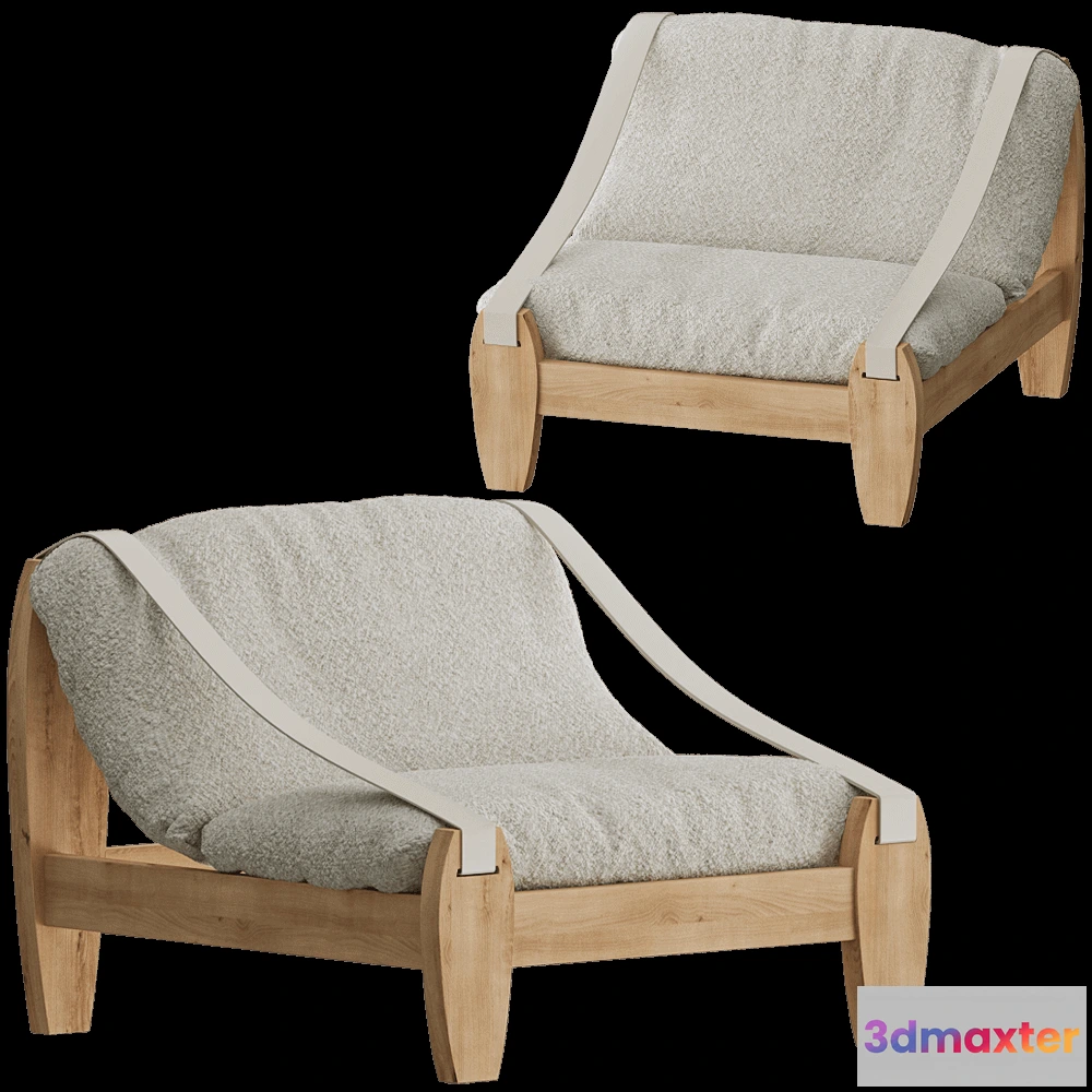 1610646 - Modenature - Armchair CUTTLEBONE 3D Max