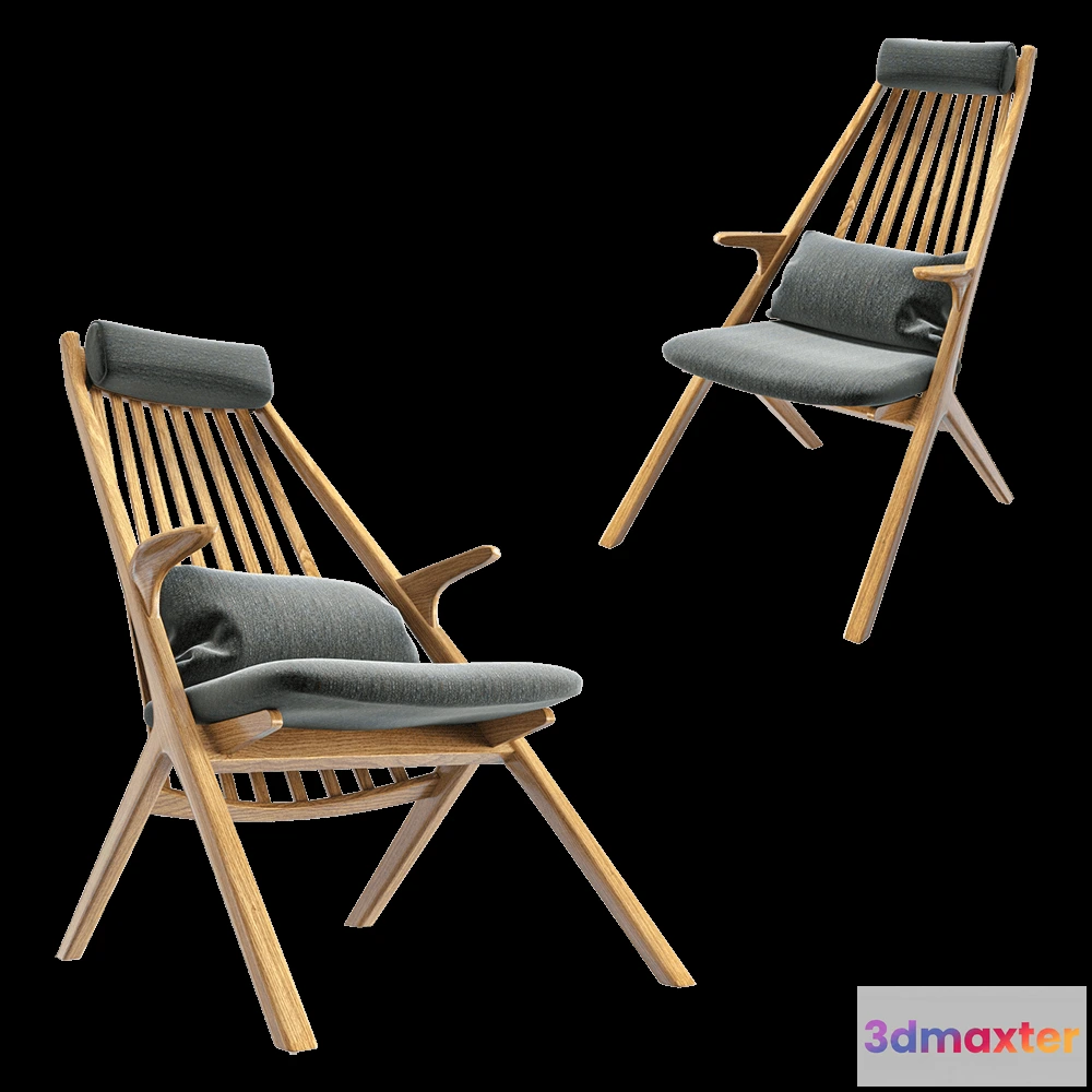 1611132 - Teak House - Armchair Roppongi 3D Max