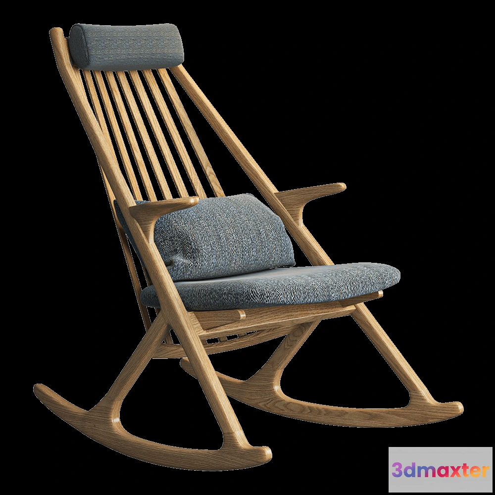 1611138 - Teak House - Rocking armchair Roppongi 3D Max