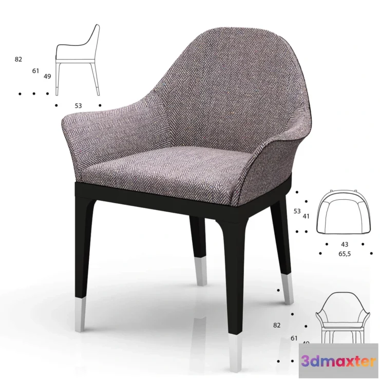 1611848 - furniture - Manta low Smania armchair 003 3D Max