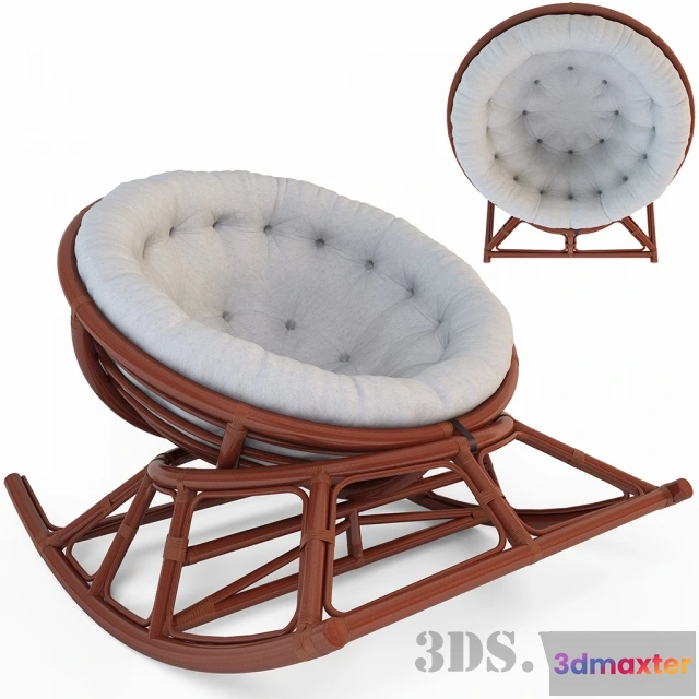 1613118 - furniture - PAPASAN ROCKER CHAIR 3D Max