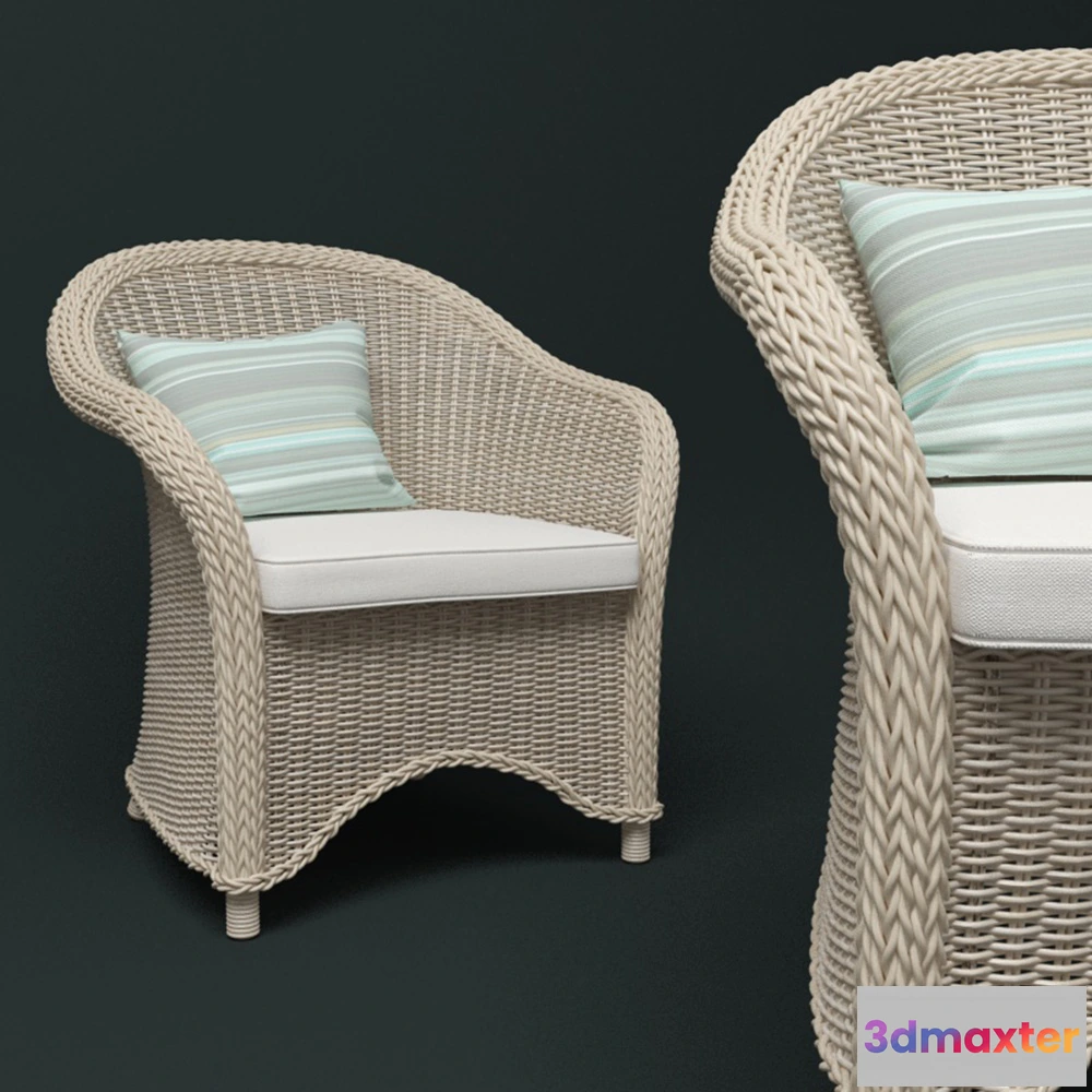 1613538 - furniture - Rattan Armchairs 3D Max