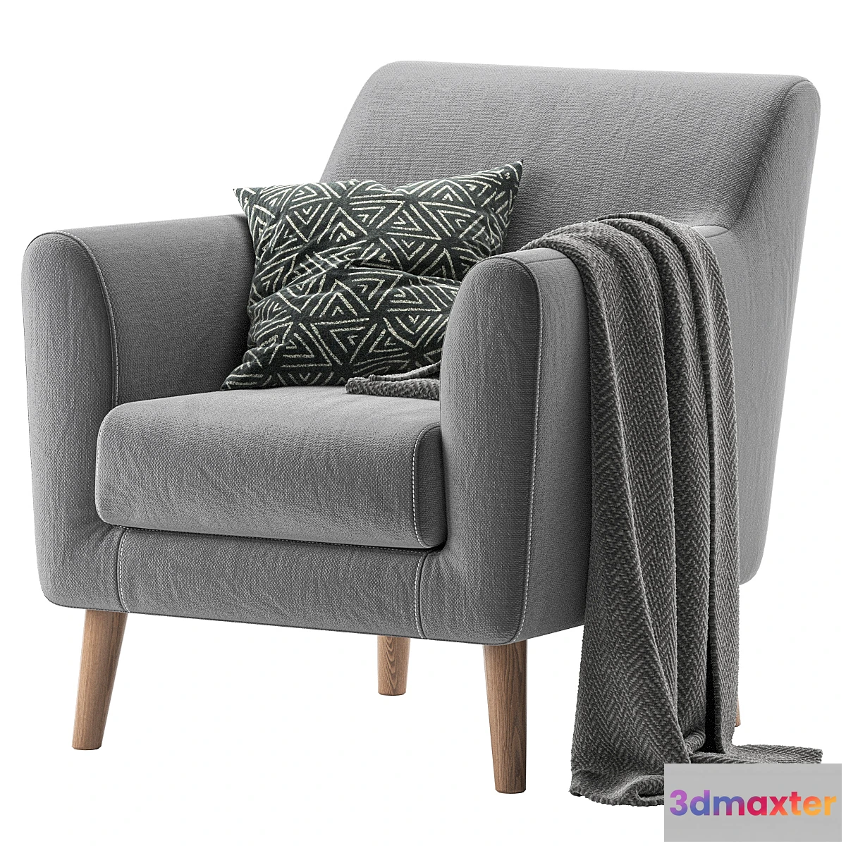 542425 - Armchair Odens Sherst Grey