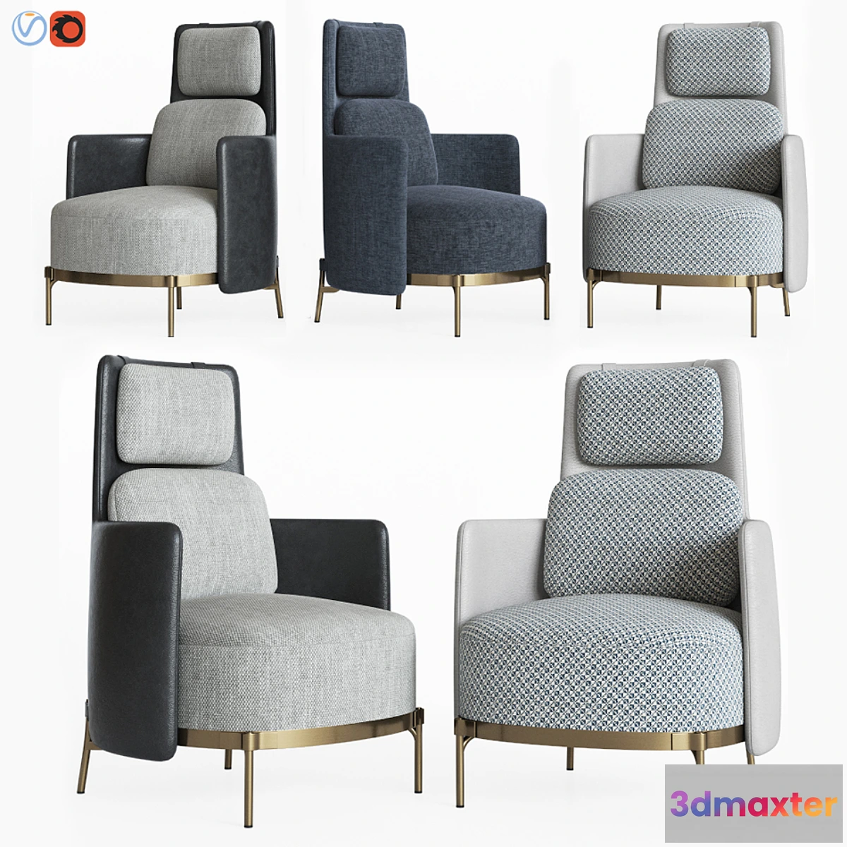 552649 - Minotti Tape Armchairs