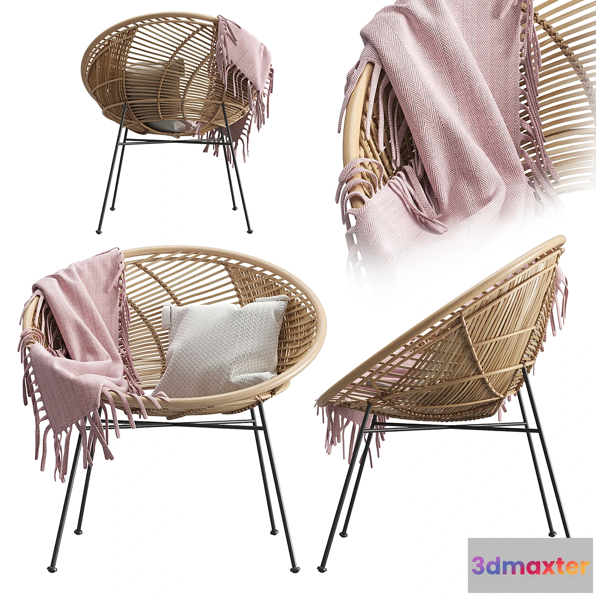 558023 - Rattan Lounge Chair HK-Living