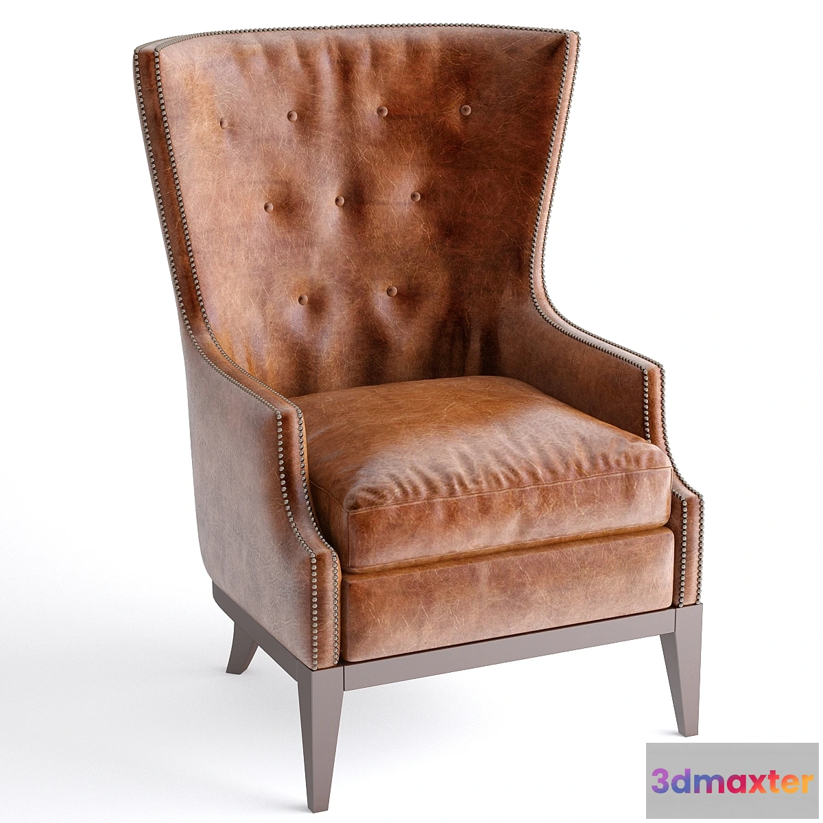 583906 - Oak Leather Chair