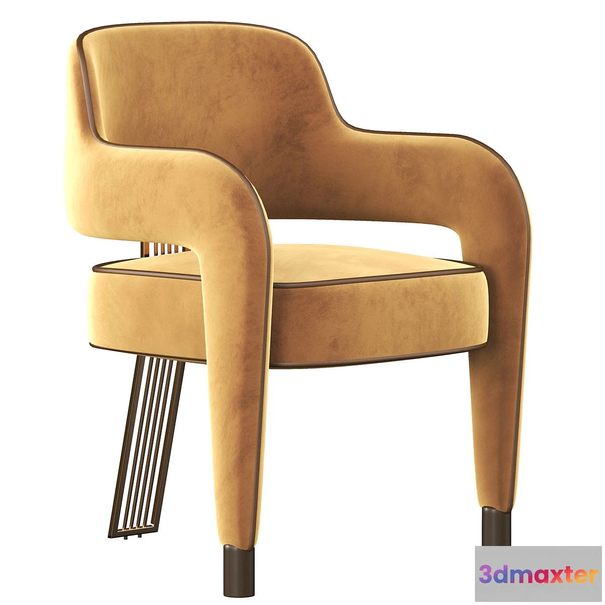 595609 - Invicta Ii Dining Chair with Metal Gilded Back Leg