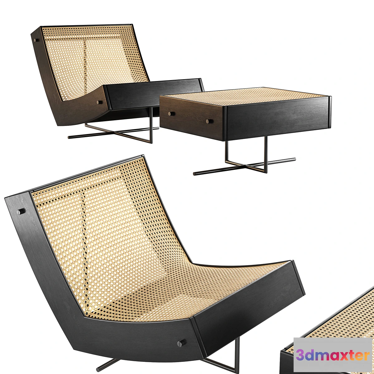 596597 - 1stDibs Contemporary Benjamin Chair with Ottoman