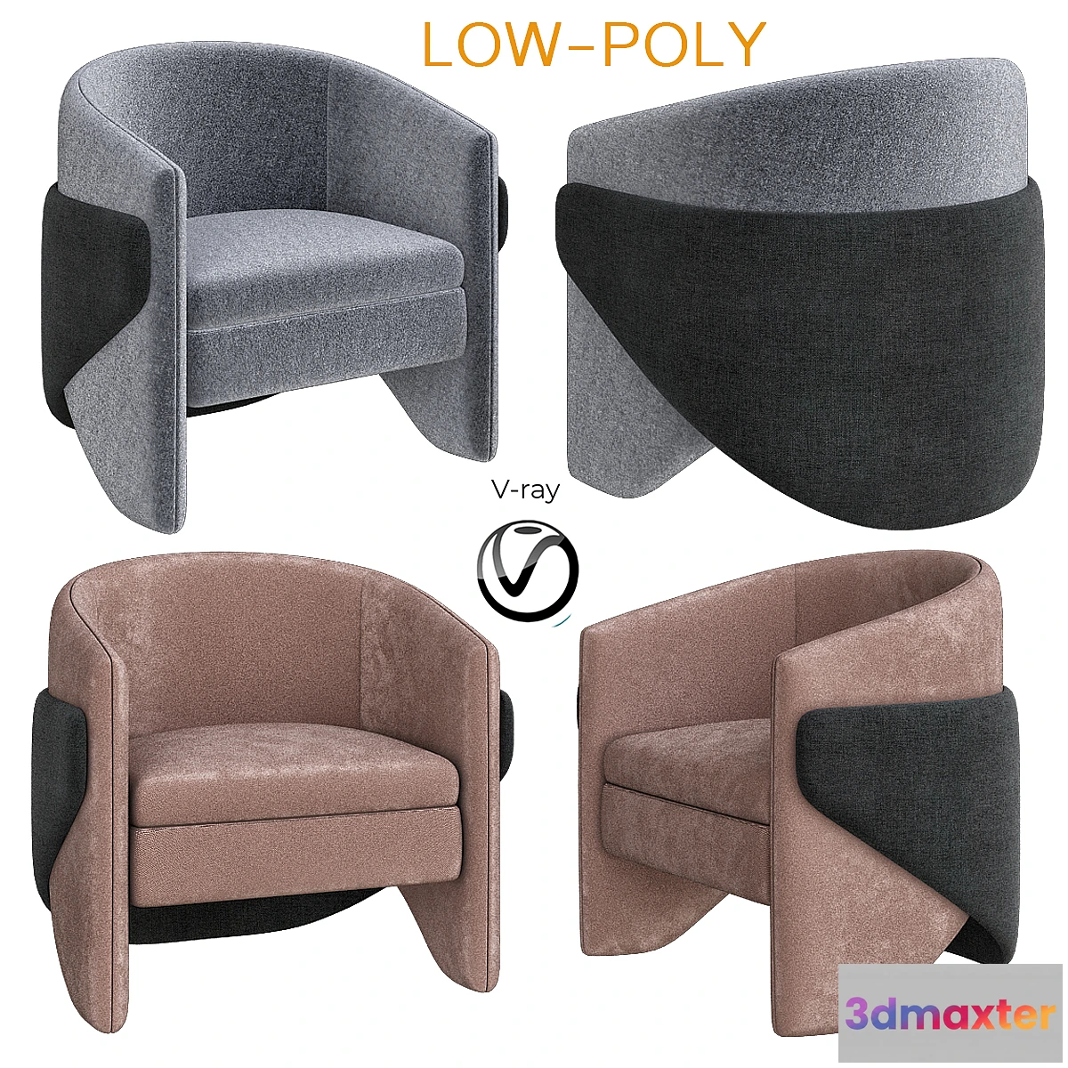 596873 - Thea Chair West Elm (low poly)