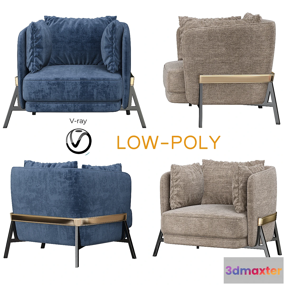 596881 - Cradle Armchair Arflex (low poly)