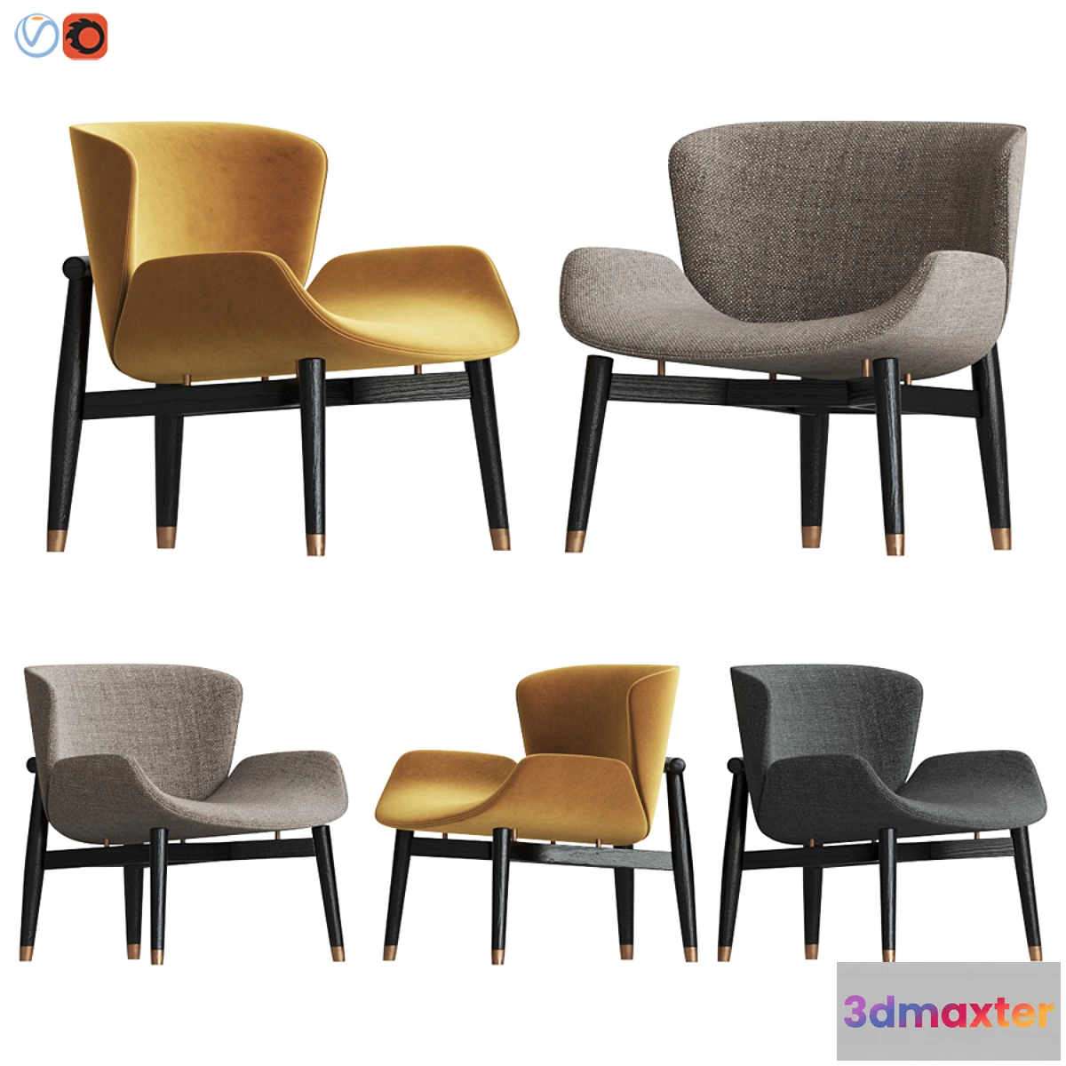 597201 - Jorgen Small Armchair Baxter