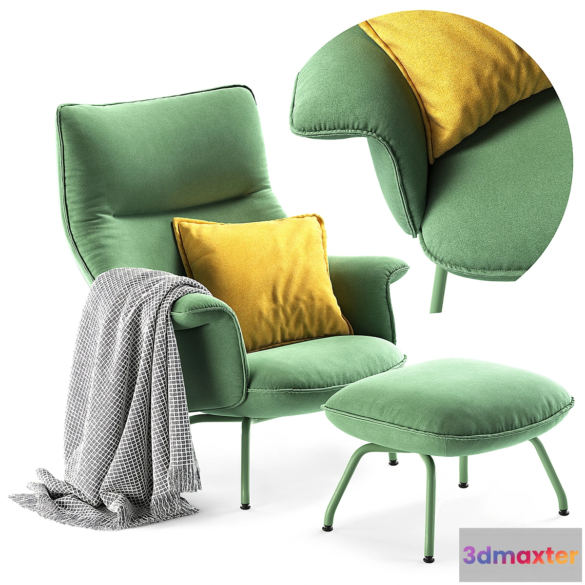 597313 - Muuto Doze Lounge Chair & Ottoman