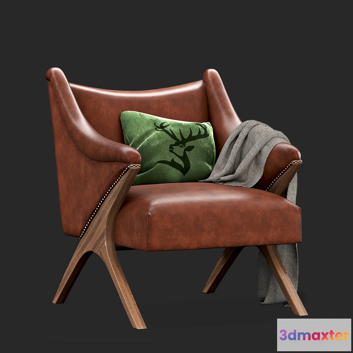 598415 - Brown Leather ArmChair
