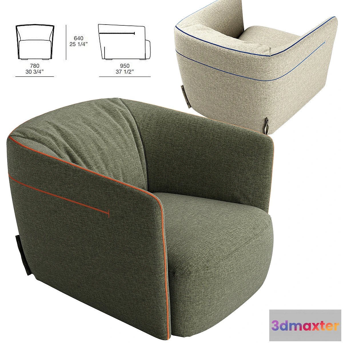 598505 - Poliform SANTA MONICA armchair