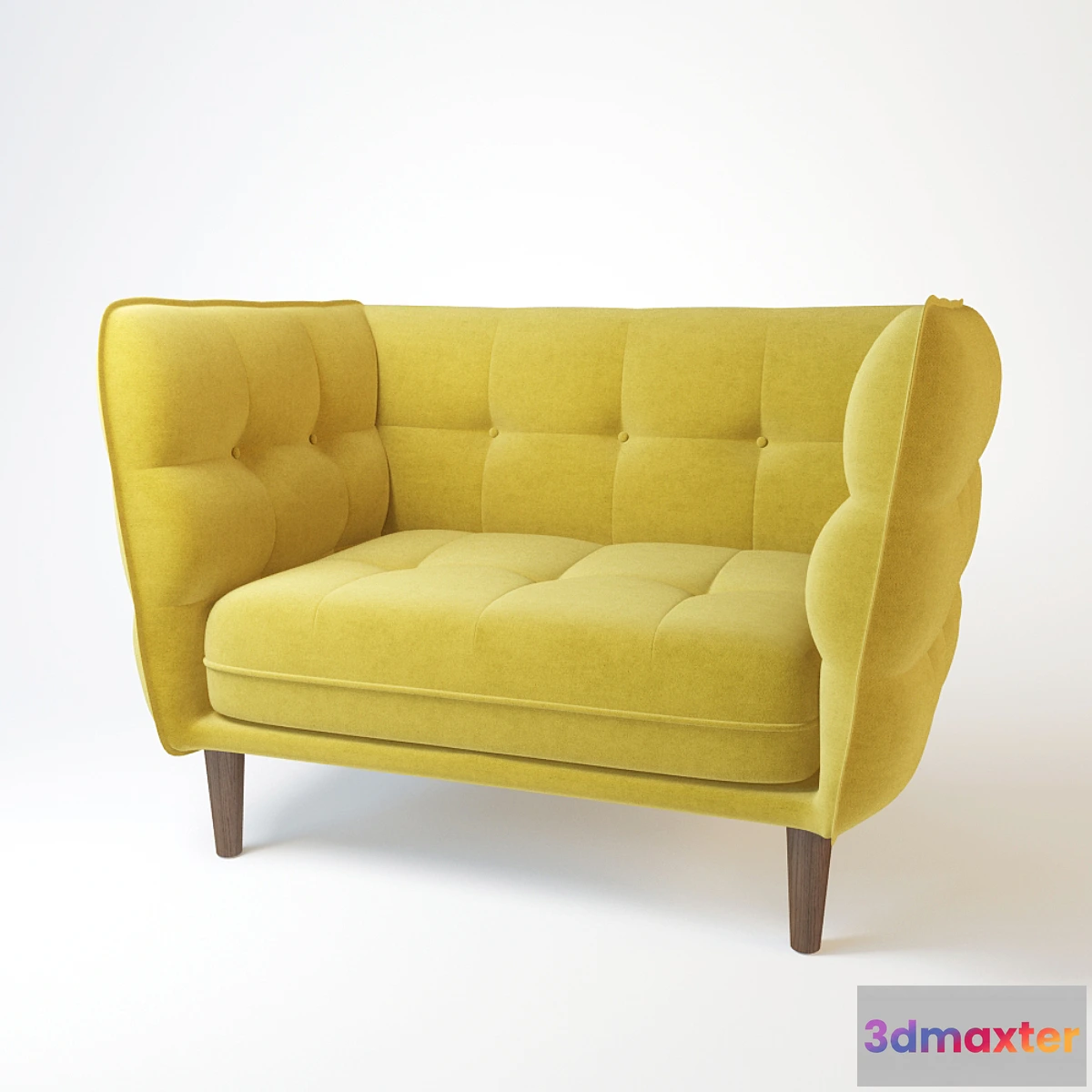 638953 - Avro Modern Yellow Fabric Chair